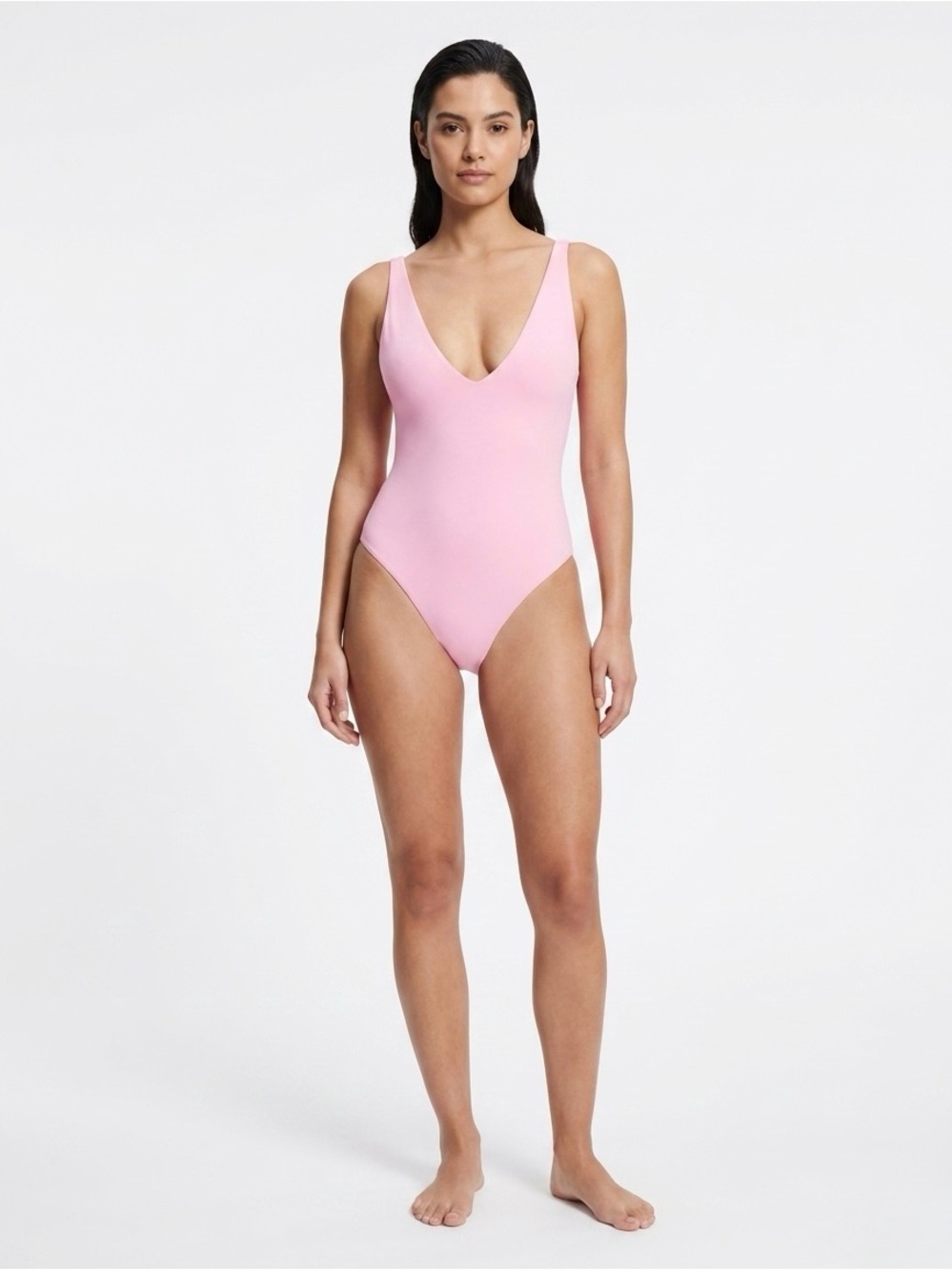 Good American Light Pink One-Piece Swimsuit